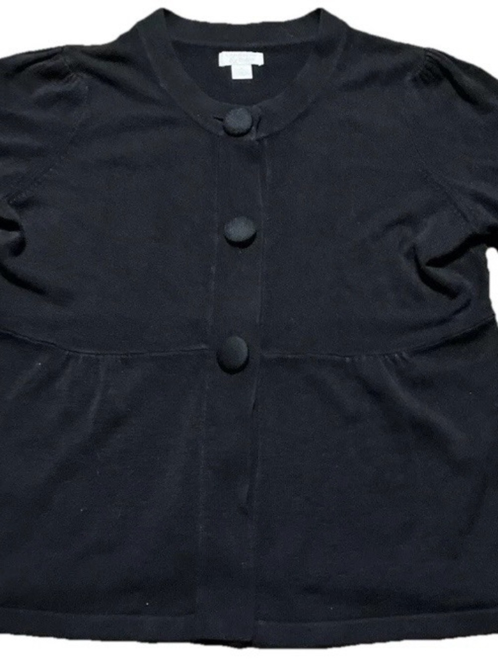 Christopher & Banks ~ Women’s ~ Sweater ~ XL ~ Black Knit ~ Button Front